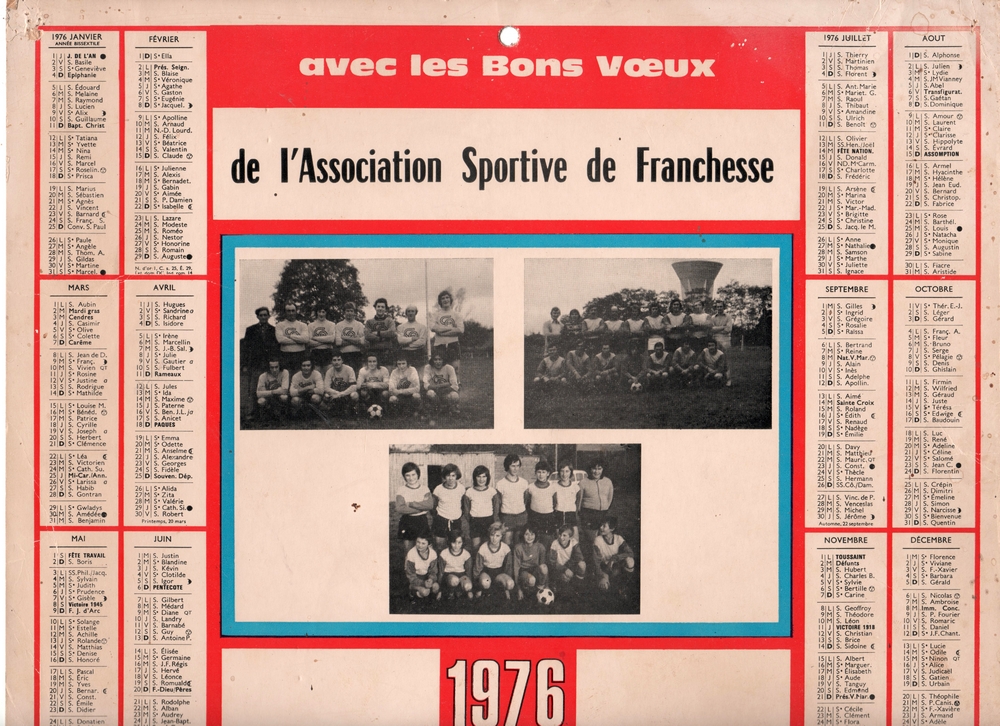 calendrier 1976