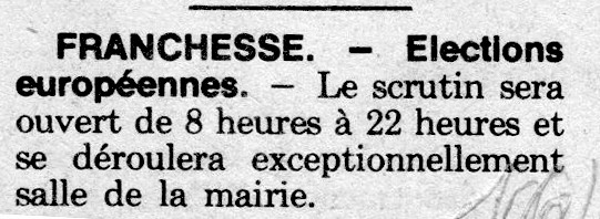 elections europeennes 16 avril 1984