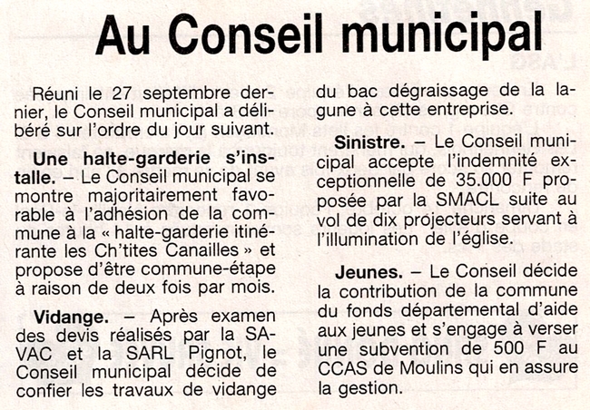 10 octobre 2001