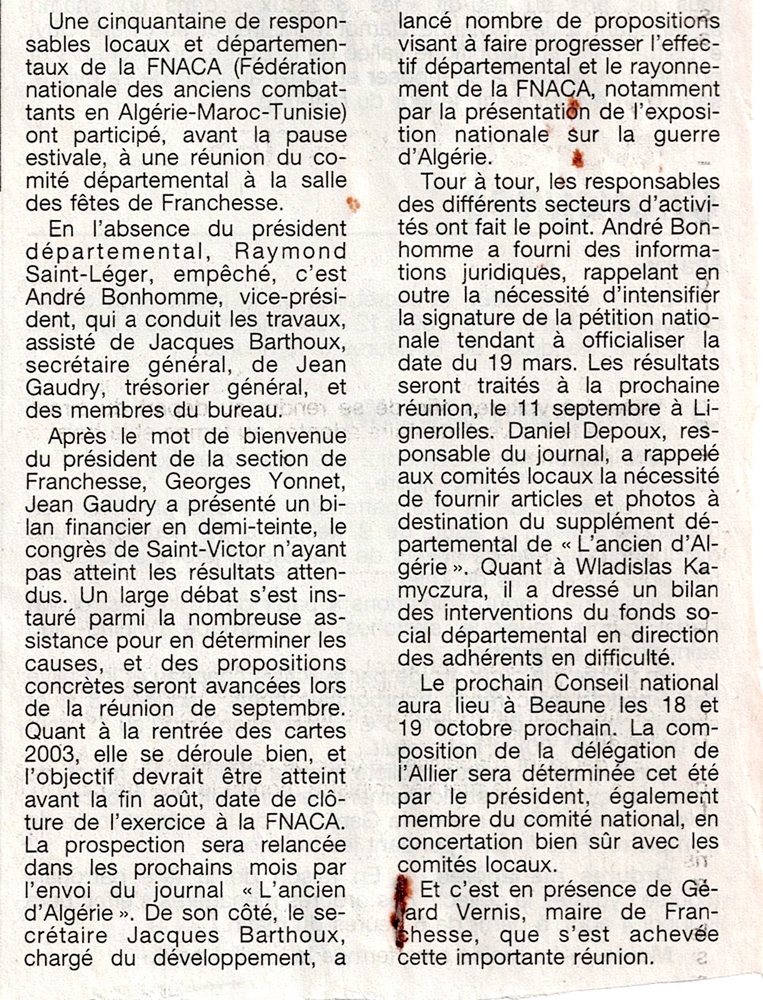 30 juillet 2003 2