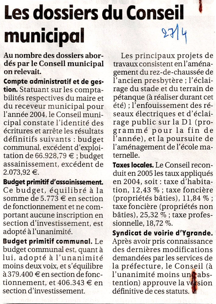 27 avril 2005